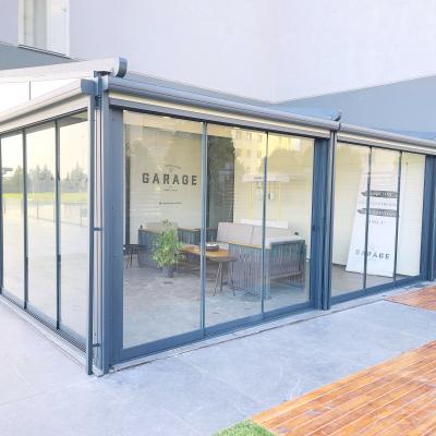Motorized retractable pergola