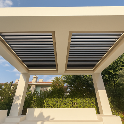 20251106 1935 Modern Pergola Design Remix 01k9d085jkfxrsm7pfyj1777r6